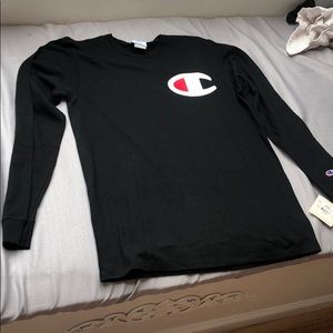 Black champion crew neck long sleeve NWT